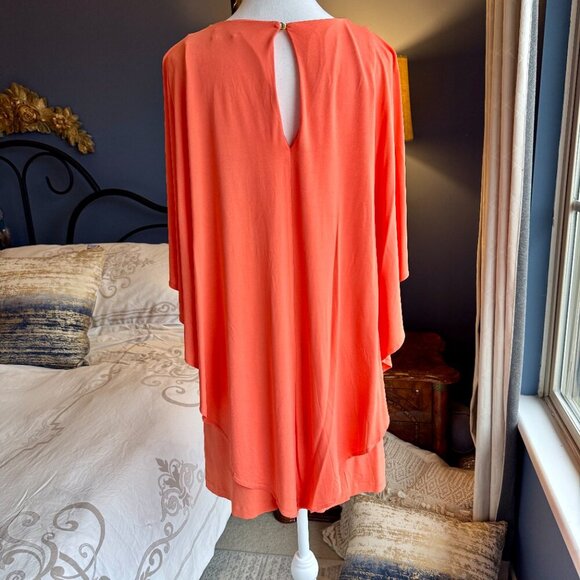 Trina Turk Coral Flowy Mini Dress - Picture 4 of 12